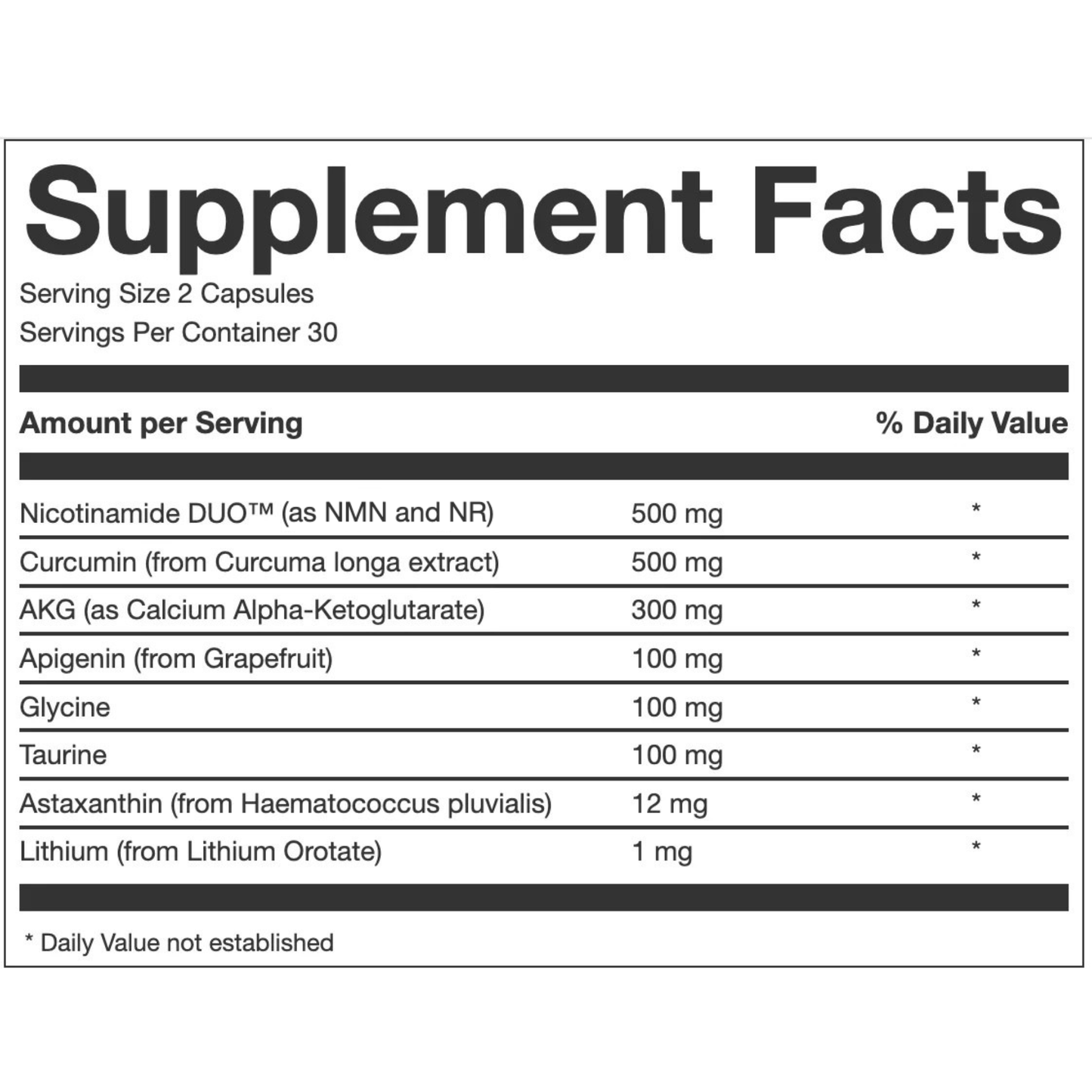 NAD+ NMN Liposomal Anti Aging Supplement Complex AEON White with Curcumin, and AKG