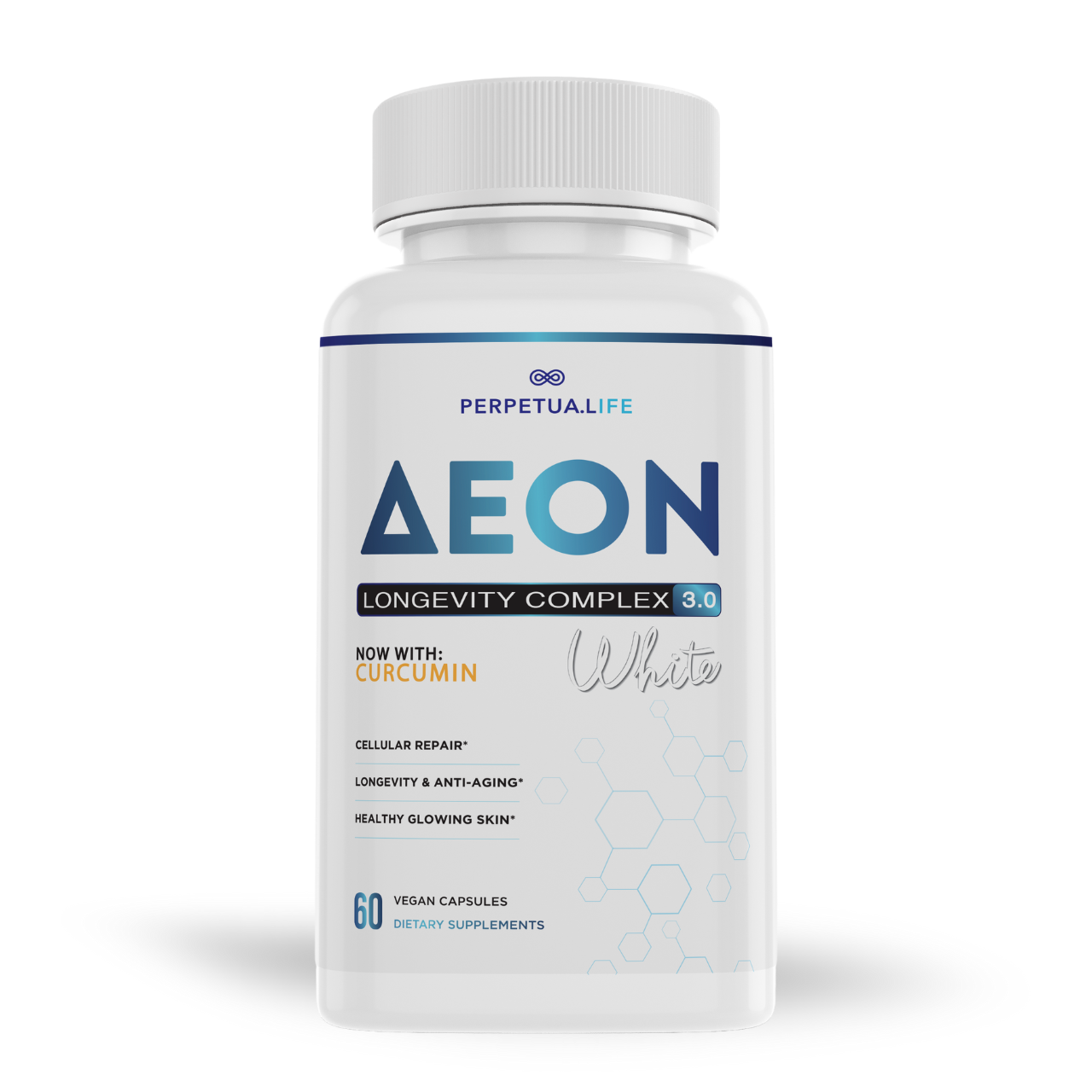 NAD+ NMN Liposomal Anti Aging Supplement Complex AEON White with Curcumin, and AKG