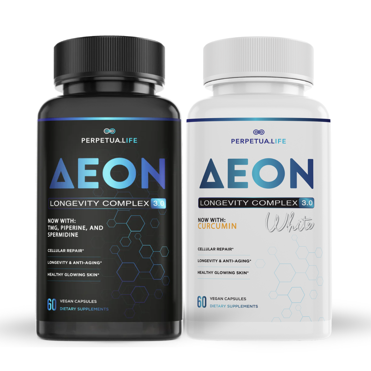 NAD+ Liposomal Anti Aging Supplement Complex AEON Black & White Bundle