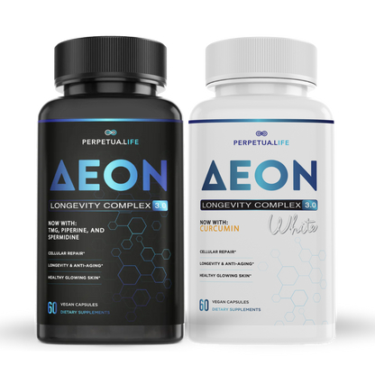 NAD+ Liposomal Anti Aging Supplement Complex AEON Black & White Bundle